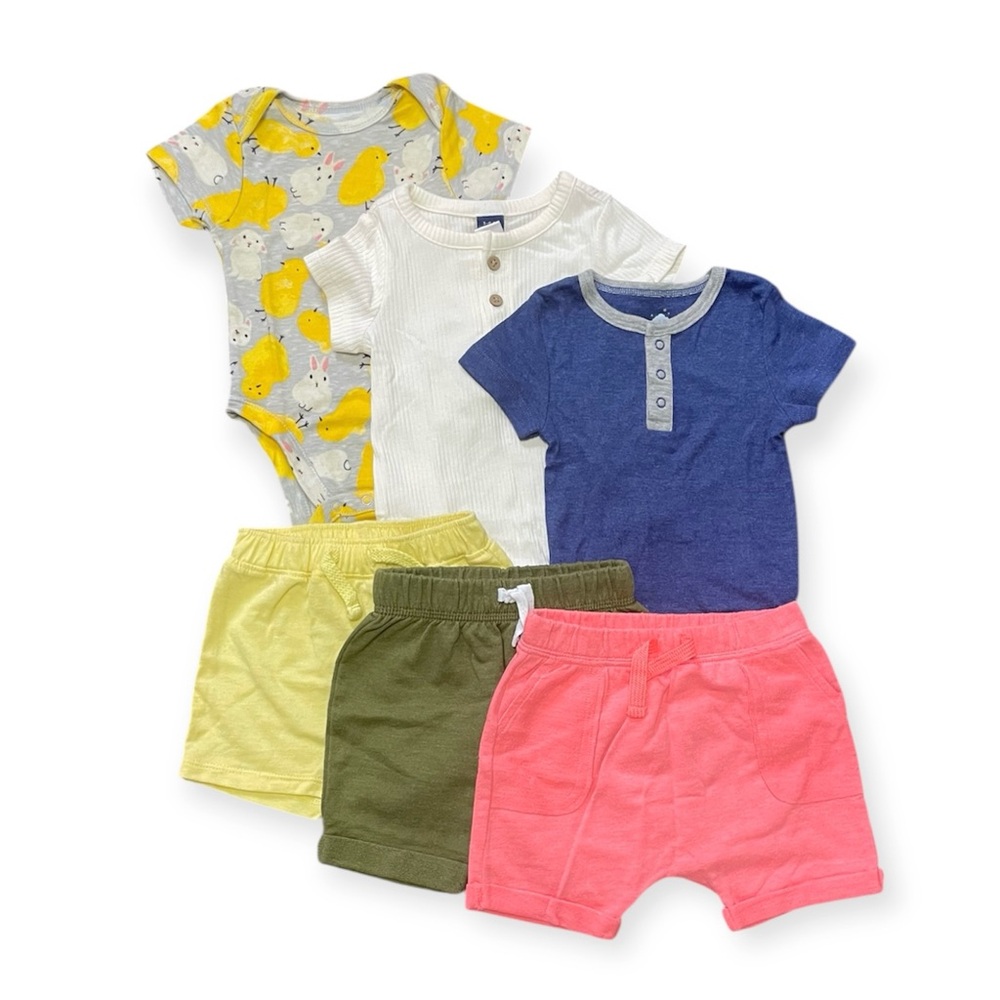 Baby Boy 6 Piece Colorful Summer Bundle size 6M